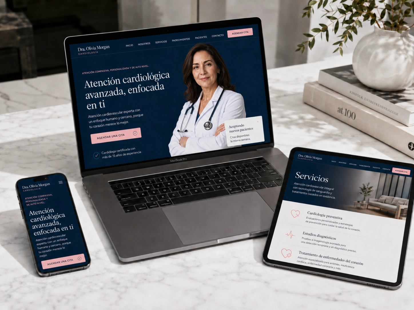Sitio web médico profesional